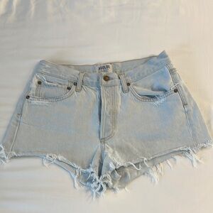 AGOLDE Light Blue Denim Shorts
